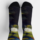 Chaussette Albert Edelfeue - Lys d'eau, étude (Haut)