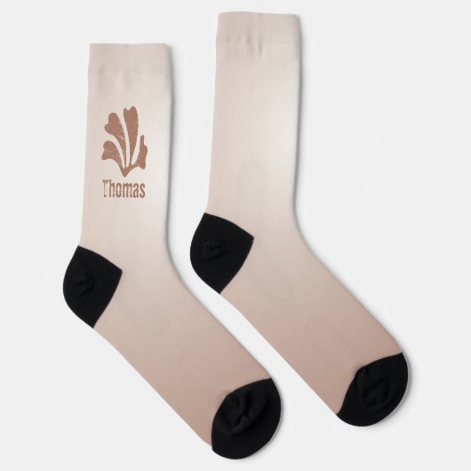 Chaussette Algues Brown de l'art Abstrait, Kelp (Droite)