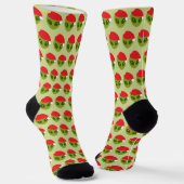 Chaussette Alien vert mignon en Motif de Santa Hat (Angulaire)