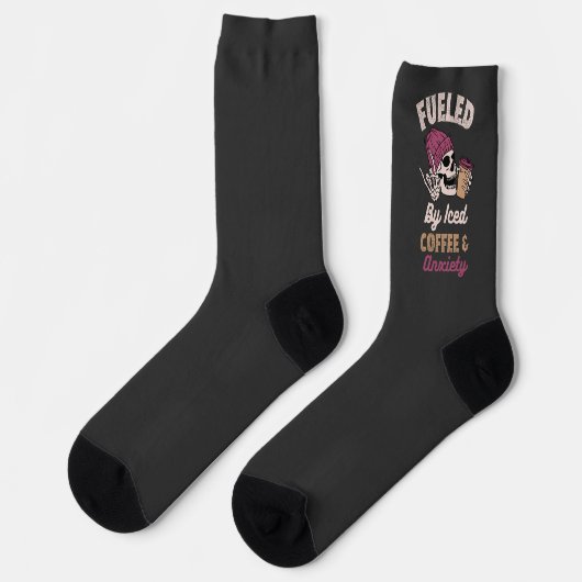 Chaussette Alimenté Par Le Café Glacé Et L'Anxiété (Gauche)