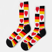 Chaussette Allemagne Drapeau Coeur Motif Fun German Pride (Gauche)