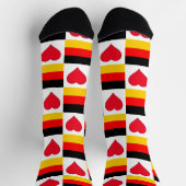 Chaussette Allemagne Drapeau Coeur Motif Fun German Pride (Haut)