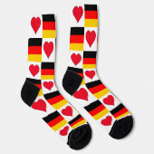 Chaussette Allemagne Drapeau Coeur Motif Fun German Pride (Droite)