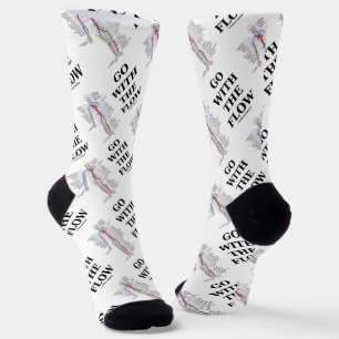 Chaussette Aller Avec L'Humour De Conseil Du Système Circulat