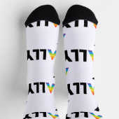 Chaussette Ally droit LGBTQ Rainbow LGBT (Haut)