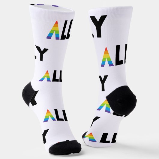 Chaussette Ally droit LGBTQ Rainbow LGBT (Angulaire)