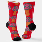 Chaussette Amanites Rouges Champignons Thunder_Cove  (Angulaire)