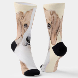 Chaussette American Foxhound Painting - Joli art original chi