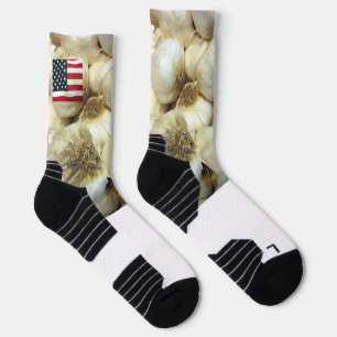 Chaussette Amérique aime l'ail personnalisé hautes performanc