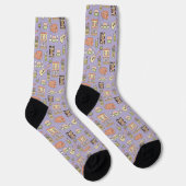 Chaussette AMIS™ | Motif d'icône violet (Droite)