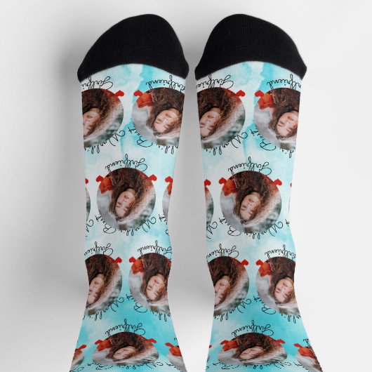 Chaussette Amour céleste - Modèle photo (Haut)