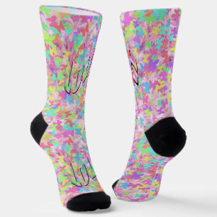 Chaussette Amour Sur Les Papillons Pastel, Chaussettes D'Équi