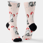 Chaussette Amoureux des chats de Noël Santa Hat (Angulaire)