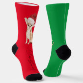 Chaussette Amoureux des chiens de Noël Terrier Motif Fun Red (Angulaire)