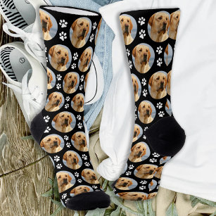 Chaussette Amoureux des chiens photo personnalisé du Labrador