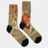 Chaussette Amours de Cupidons Antiques de la Saint-Valentin (Droite)