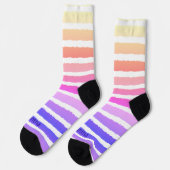 Chaussette Amusant Pastel Stripe Design (Gauche)