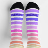 Chaussette Amusant Pastel Stripe Design (Haut)