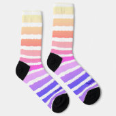 Chaussette Amusant Pastel Stripe Design (Droite)
