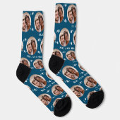 Chaussette Amusants Ocean Blue Newlyweds Motif photo (Droite)
