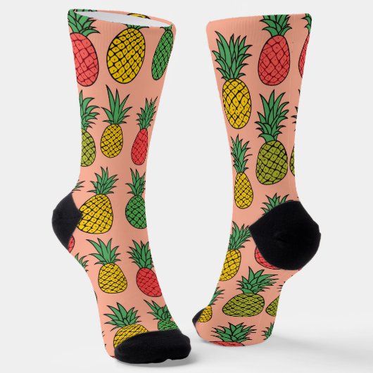 Chaussette Ananas couleur pop (Angulaire)