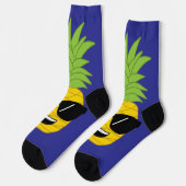 Chaussette Ananas géant Funny Hawaiian Luau (Gauche)