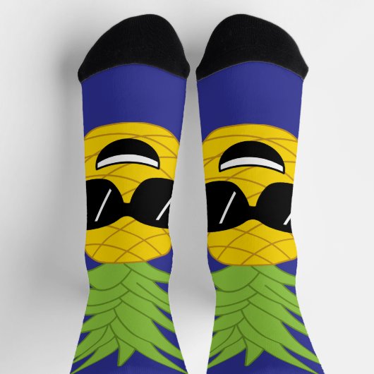 Chaussette Ananas géant Funny Hawaiian Luau (Haut)