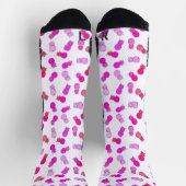 Chaussette Ananas roses et rouges modernes (Haut)