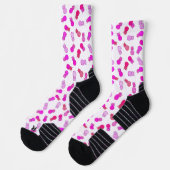 Chaussette Ananas roses et rouges modernes (Gauche)