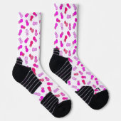 Chaussette Ananas roses et rouges modernes (Droite)