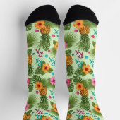 Chaussette Ananas tropical, Hibiscus et Chaussettes de pharma (Haut)