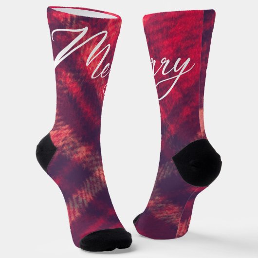 Chaussette Ancien Style Classique Noël Plaid Holiday Crew (Angulaire)