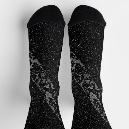 Chaussette Ancienne ligne de peinture route asphaltée gris (Haut)