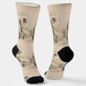 Chaussette Ange chrétien assis sur une pierre (Angulaire)