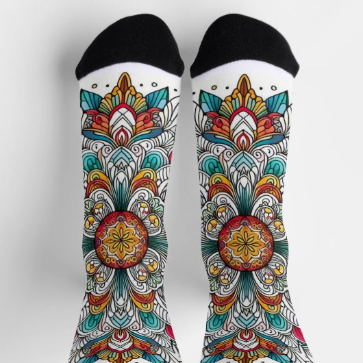 Chaussette Anges de Noël multicolores (Haut)