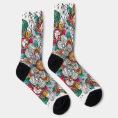 Chaussette Anges de Noël multicolores (Droite)