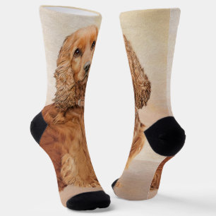 Chaussette Anglais Cocker Peinture Espagnole - Art Chien orig