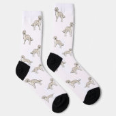 Chaussette Anglais Crème Golden Retriever mignon chien Motif (Droite)