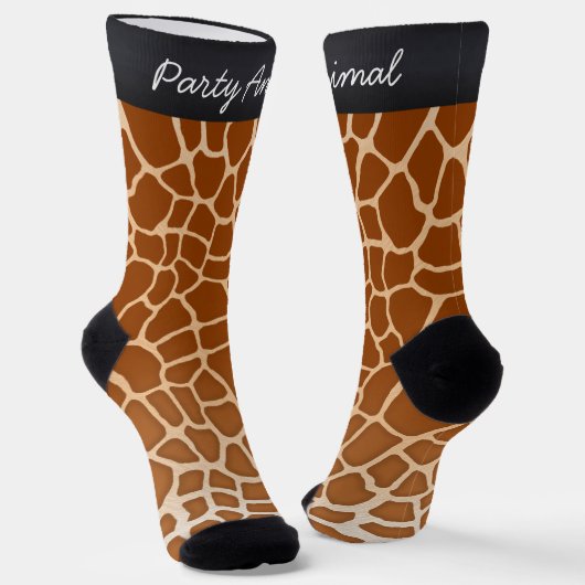 Chaussette "Animal de fête" Brown Giraffe Spots Animaux amusa (Angulaire)