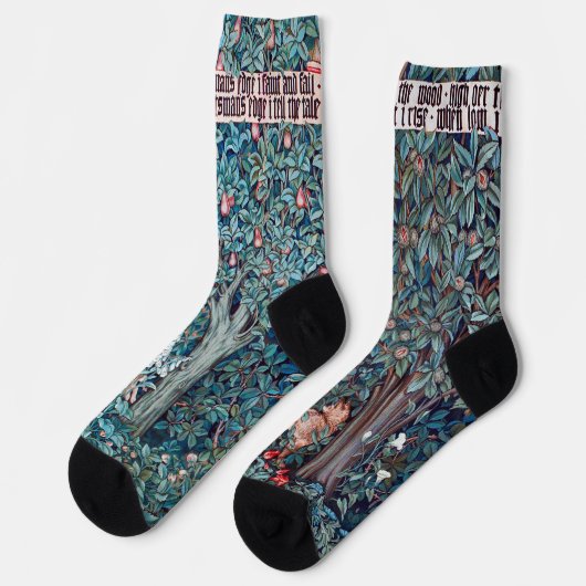 Chaussette Animaux dans la forêt, William Morris (Gauche)
