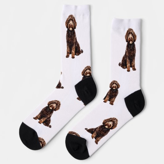 Chaussette Animaux d'aquarelle personnalisés (Gauche)