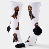 Chaussette Animaux d'aquarelle personnalisés (Angulaire)