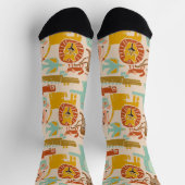 Chaussette Animaux de la jungle rétro mignonés (Haut)