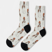 Chaussette Anime Weeb Girl Manga Design Motif (Gauche)
