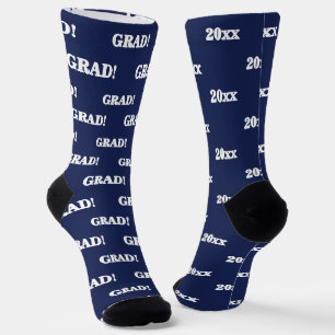 Chaussette Année de promotion Bleu marine Blanc