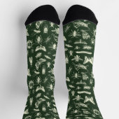 Chaussette Antiques Scientifiques Insectes Crème et Vert (Haut)