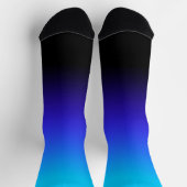 Chaussette Aqua Blue Indigo et Black Ombre (Haut)