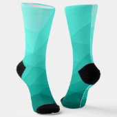Chaussette Aqua Turquoise Gradient Motif géométrique (Angulaire)