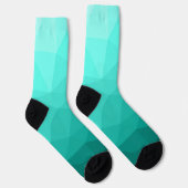 Chaussette Aqua Turquoise Gradient Motif géométrique (Droite)