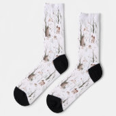 Chaussette Aquarelle Animaux forestiers (Gauche)